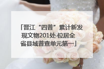 晋江“四普”累计新发现文物201处 位居全省县域普查单元第一