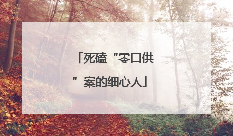死磕“零口供”案的细心人