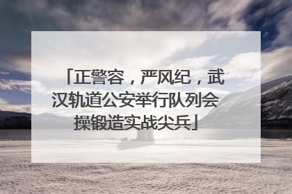 正警容，严风纪，武汉轨道公安举行队列会操锻造实战尖兵