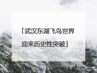 武汉东湖飞鸟世界迎来历史性突破