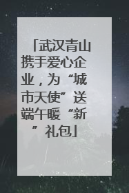 武汉青山携手爱心企业，为“城市天使”送端午暖“新”礼包