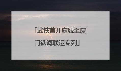 武铁首开麻城至厦门铁海联运专列