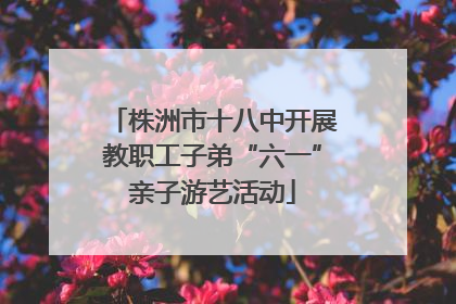株洲市十八中开展教职工子弟“六一”亲子游艺活动