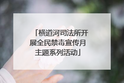 横道河司法所开展全民禁毒宣传月主题系列活动