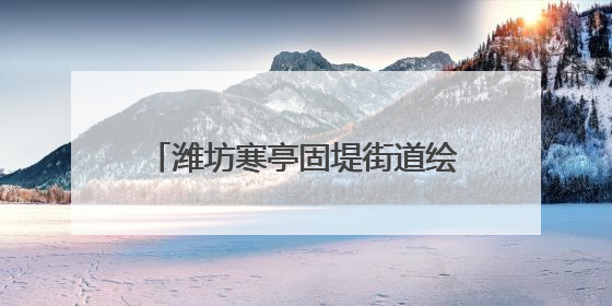 潍坊寒亭固堤街道绘就美丽乡村新画卷