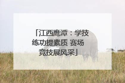 江西鹰潭：学技练功提素质 赛场竞技展风采