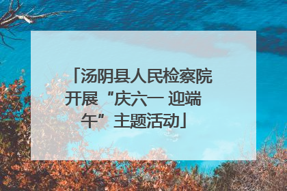 汤阴县人民检察院开展“庆六一 迎端午”主题活动