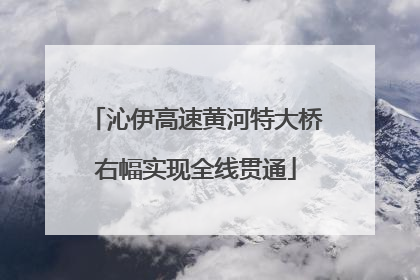 沁伊高速黄河特大桥右幅实现全线贯通