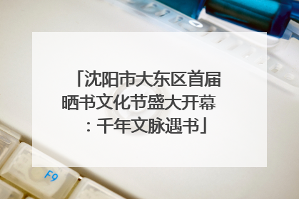 沈阳市大东区首届晒书文化节盛大开幕：千年文脉遇书