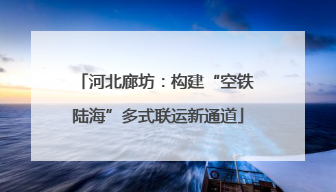河北廊坊：构建“空铁陆海”多式联运新通道