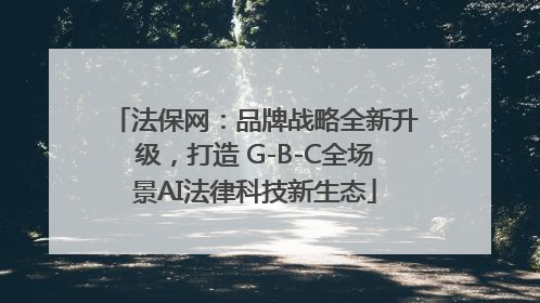 法保网：品牌战略全新升级，打造 G-B-C全场景AI法律科技新生态