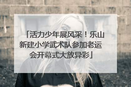 活力少年展风采！乐山新建小学武术队参加老运会开幕式大放异彩