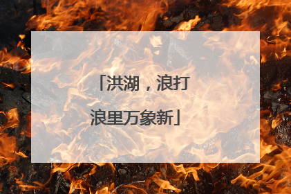 洪湖，浪打浪里万象新