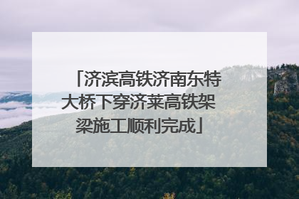 济滨高铁济南东特大桥下穿济莱高铁架梁施工顺利完成
