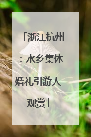 浙江杭州：水乡集体婚礼引游人观赏
