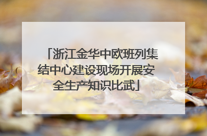 浙江金华中欧班列集结中心建设现场开展安全生产知识比武
