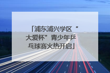 浦东浦兴学区“大爱杯”青少年乒乓球赛火热开启