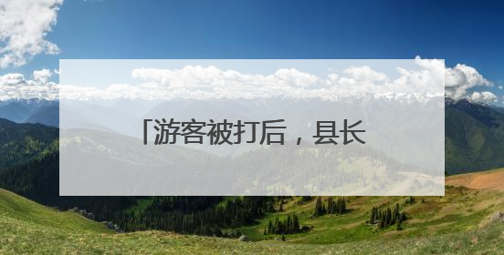 游客被打后，县长开会，全县整治！