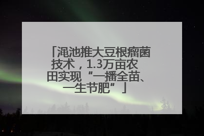 渑池推大豆根瘤菌技术，1.3万亩农田实现“一播全苗、一生节肥”