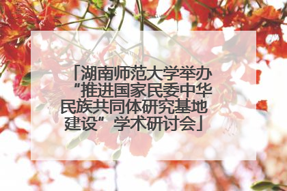 湖南师范大学举办“推进国家民委中华民族共同体研究基地建设”学术研讨会