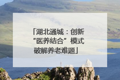 湖北通城：创新 “医养结合”模式 破解养老难题