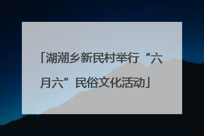 湖潮乡新民村举行“六月六”民俗文化活动