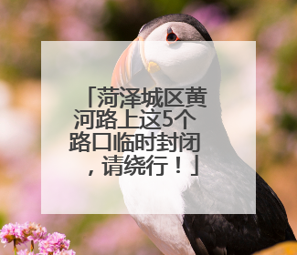菏泽城区黄河路上这5个路口临时封闭，请绕行！
