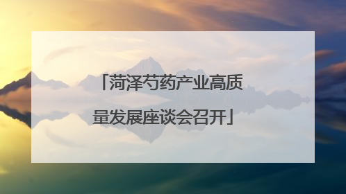 菏泽芍药产业高质量发展座谈会召开