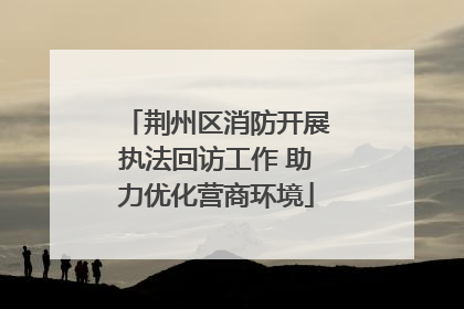荆州区消防开展执法回访工作 助力优化营商环境