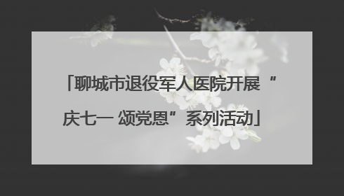 聊城市退役军人医院开展“庆七一 颂党恩”系列活动