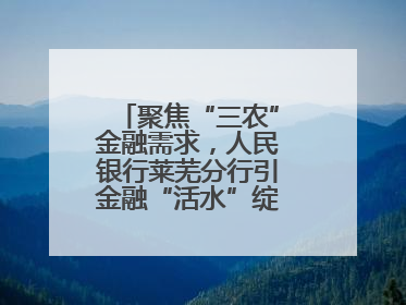聚焦“三农”金融需求，人民银行莱芜分行引金融“活水”绽乡村振兴之花