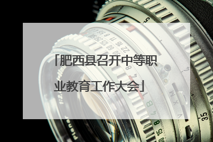 肥西县召开中等职业教育工作大会