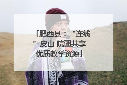 肥西县：“连线”皮山 皖疆共享优质教学资源
