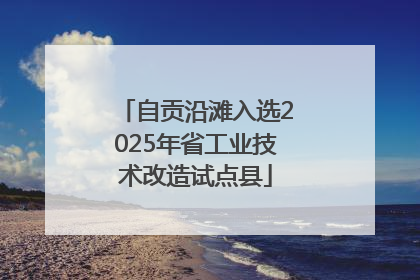 自贡沿滩入选2025年省工业技术改造试点县