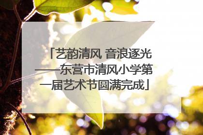 艺韵清风 音浪逐光——东营市清风小学第一届艺术节圆满完成