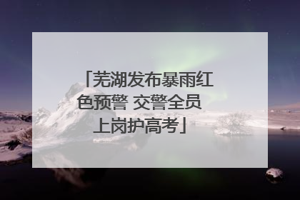 芜湖发布暴雨红色预警 交警全员上岗护高考