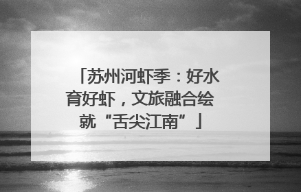 苏州河虾季：好水育好虾，文旅融合绘就“舌尖江南”