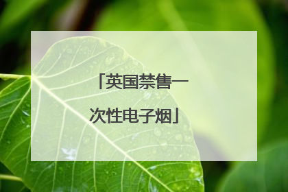 英国禁售一次性电子烟