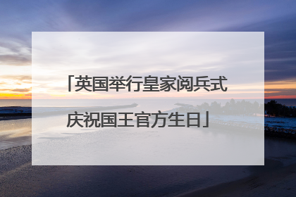 英国举行皇家阅兵式庆祝国王官方生日