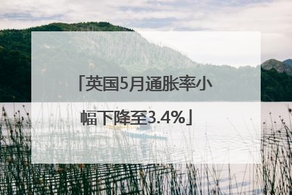 英国5月通胀率小幅下降至3.4%