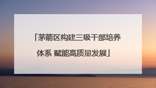 茅箭区构建三级干部培养体系 赋能高质量发展