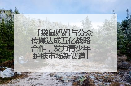 袋鼠妈妈与分众传媒达成五亿战略合作，发力青少年护肤市场新赛道