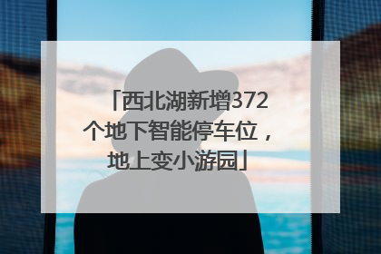 西北湖新增372个地下智能停车位，地上变小游园