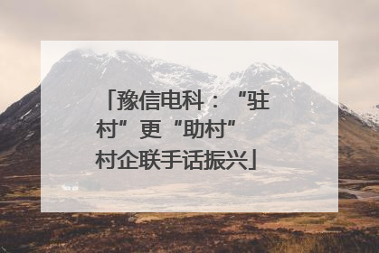 豫信电科：“驻村”更“助村” 村企联手话振兴