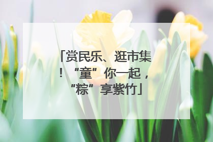 赏民乐、逛市集！“童”你一起，“粽”享紫竹