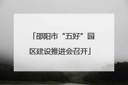 邵阳市“五好”园区建设推进会召开