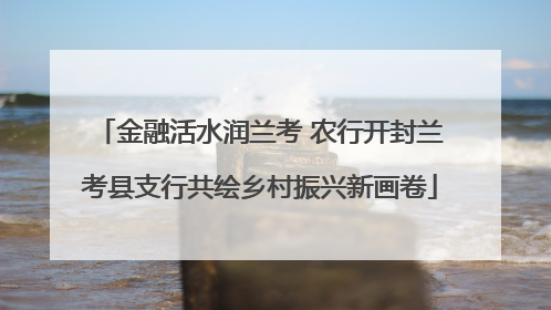 金融活水润兰考 农行开封兰考县支行共绘乡村振兴新画卷