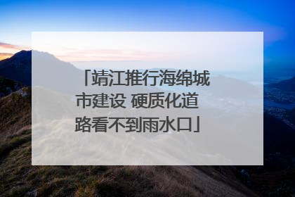 靖江推行海绵城市建设 硬质化道路看不到雨水口