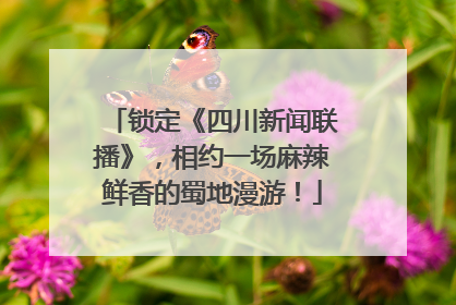 锁定《四川新闻联播》，相约一场麻辣鲜香的蜀地漫游！