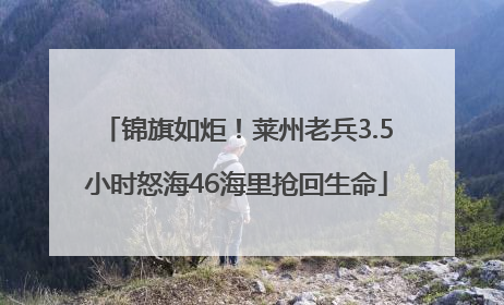 锦旗如炬！莱州老兵3.5小时怒海46海里抢回生命